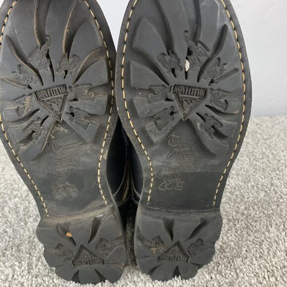 John Fluevog Engineer Boots Mens Size 13 Leather Motorcycle Biker Strap Sole - Picture 8 of 11